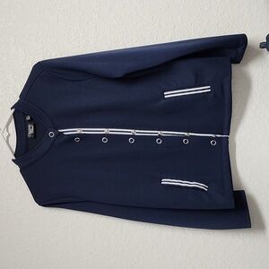 Onque Casual Women's Navy Blue Jacket
